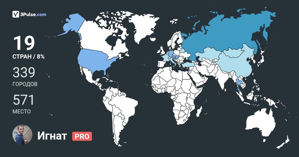Игнат Базалицкий's Travel Map Image
