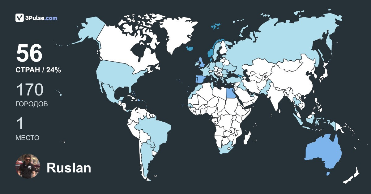 Изображение Карты путешествий Ruslan Jintcharadze