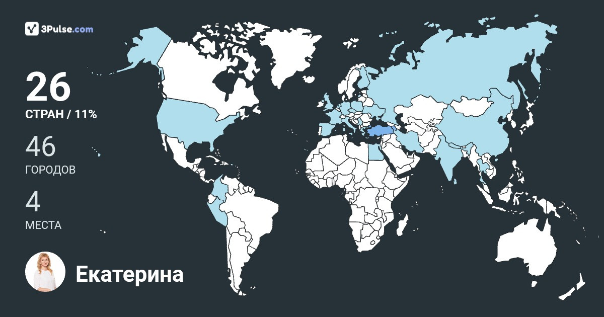 Изображение Карты путешествий Екатерина Петрович