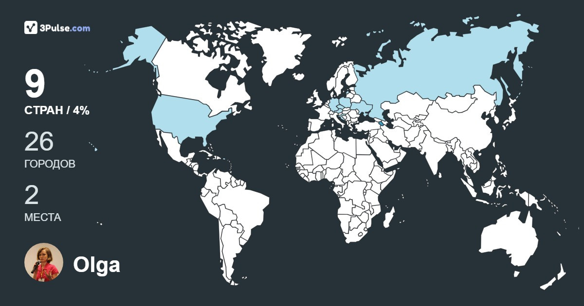 Olga Arakelyan's Travel Map Image