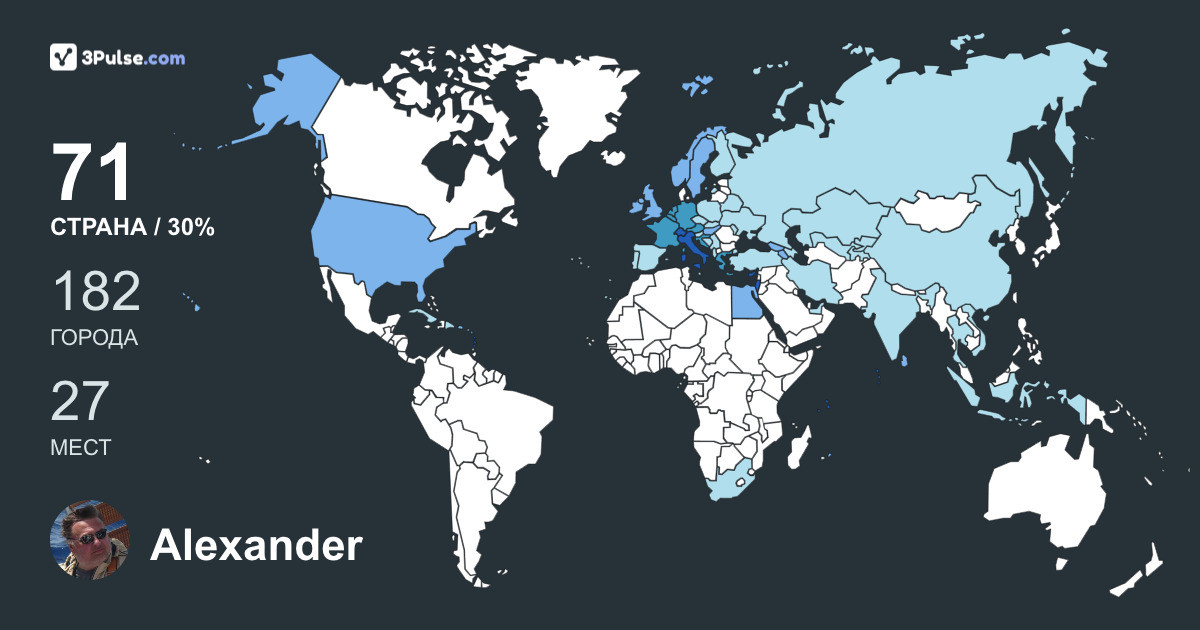 Изображение Карты путешествий Alexander Klevtsov