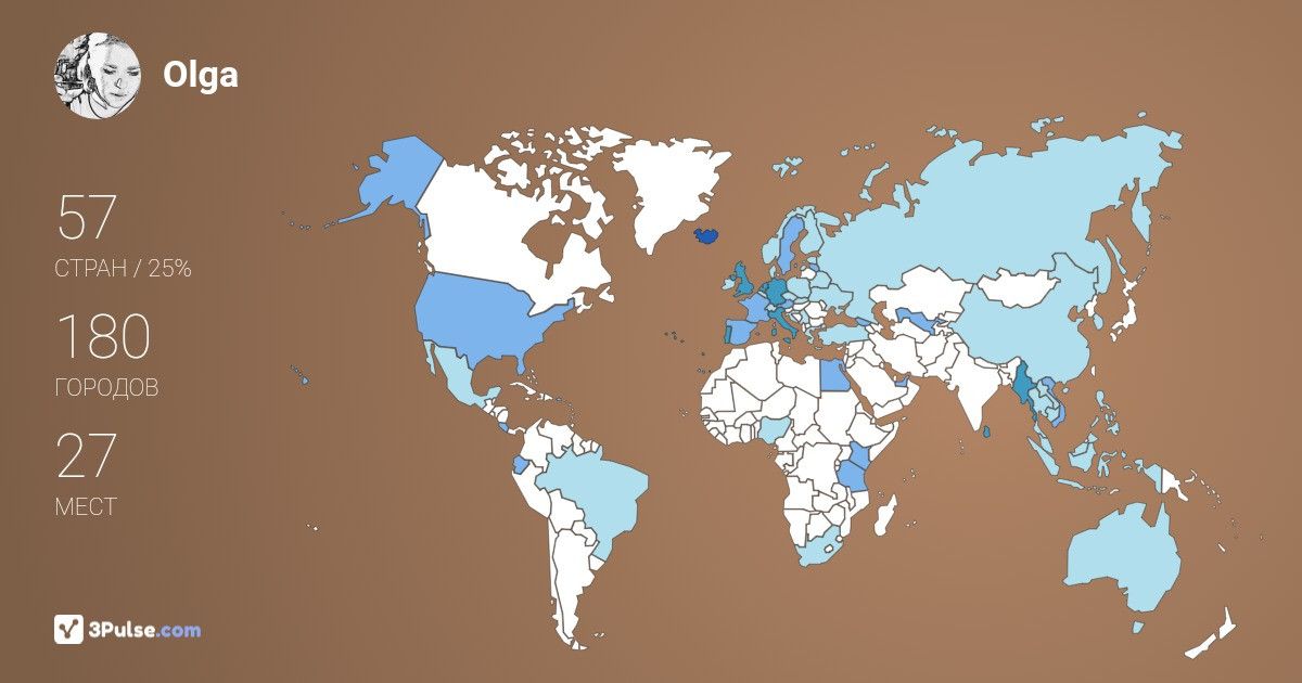 Olga Skvortsova's Travel Map Image
