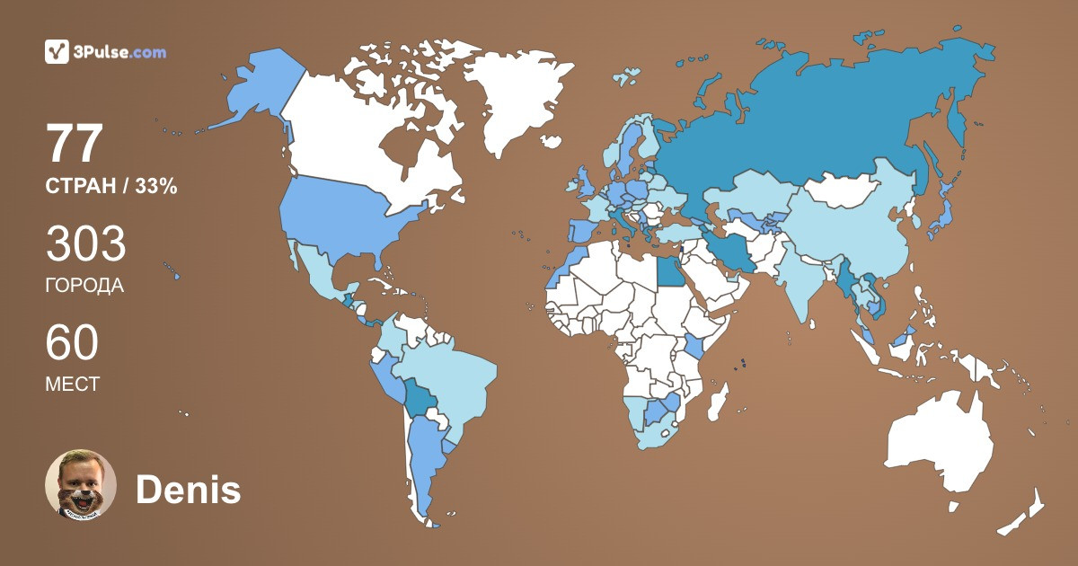 Изображение Карты путешествий Denis Peskov