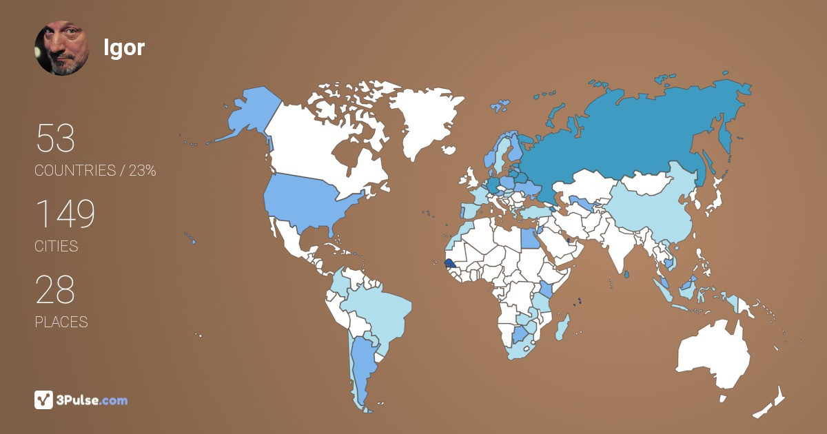 Изображение Карты путешествий Igor Marchenko