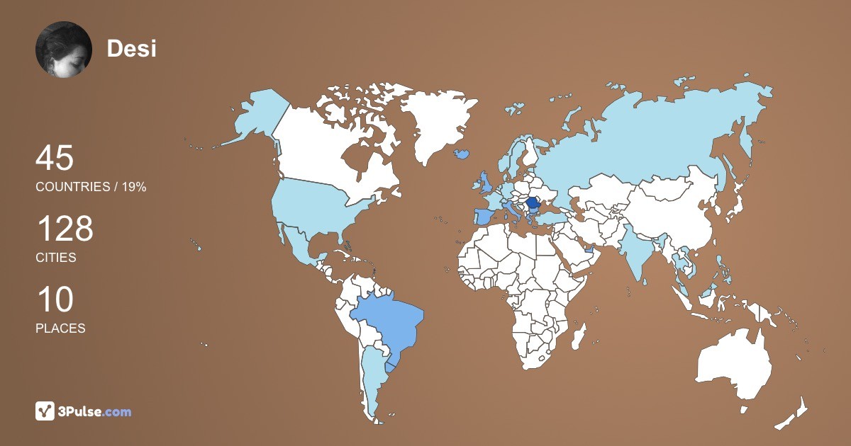 Desi Re's Travel Map Image