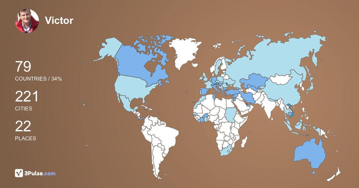 Victor Voicu's Travel Map Image