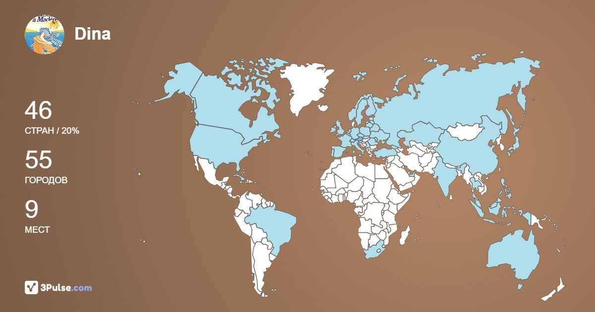 Изображение Карты путешествий Dina Shutova