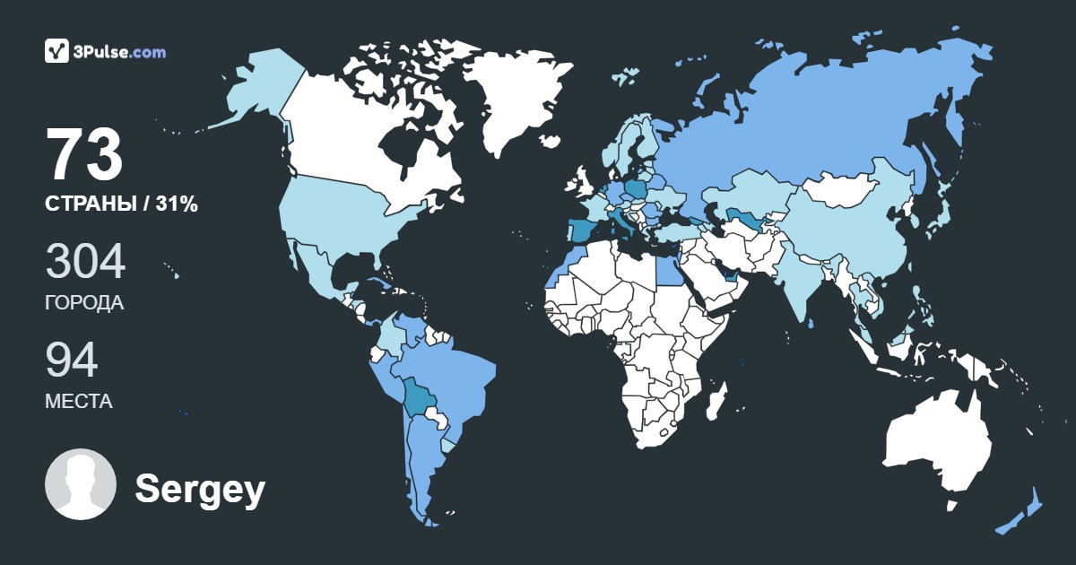Изображение Карты путешествий Sergey Scat