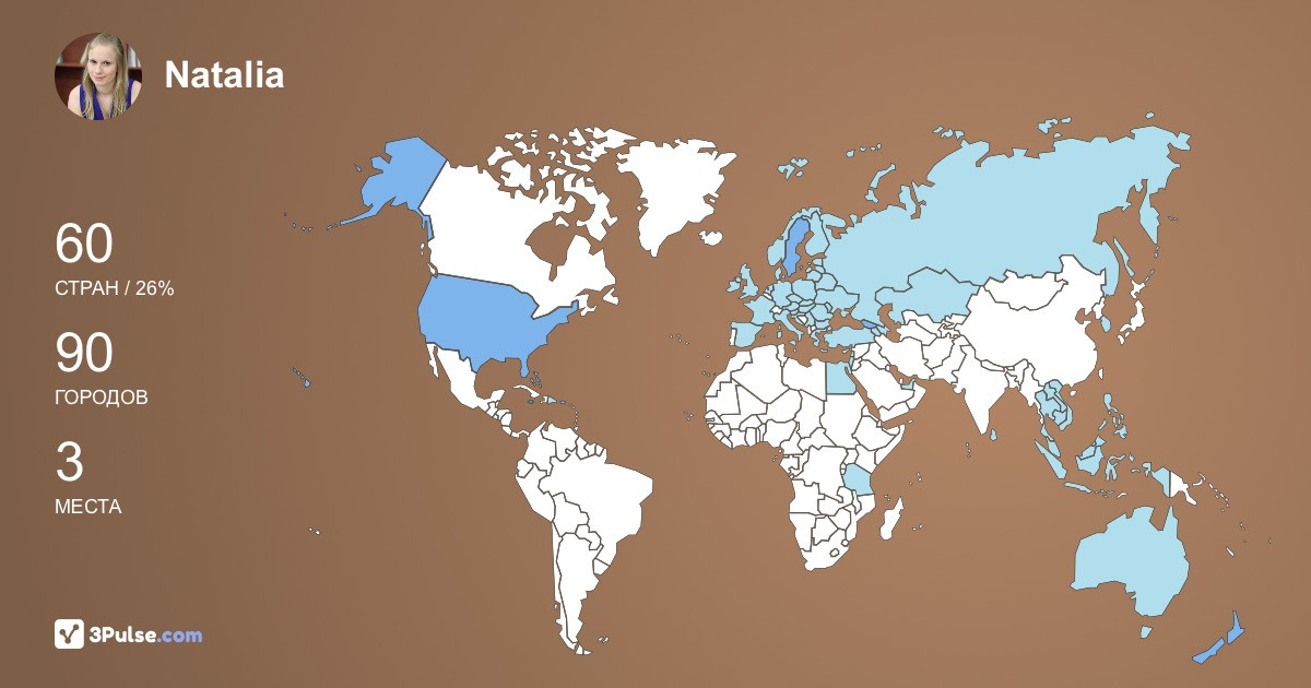 Изображение Карты путешествий Natalia Solovyeva