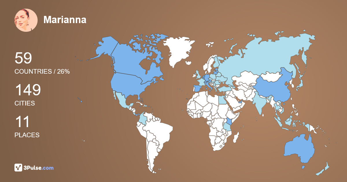 Изображение Карты путешествий Marianna Stiglitz