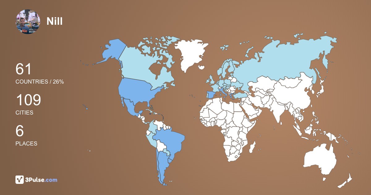 Nill Costa's Travel Map Image