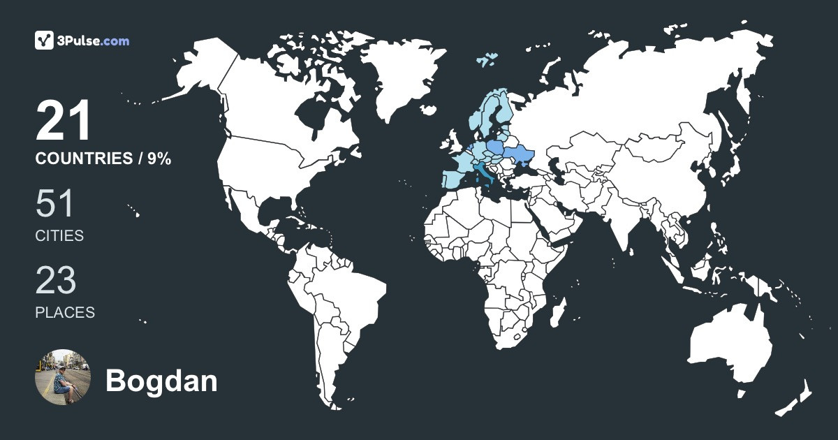 Изображение Карты путешествий Bogdan Shkribliak