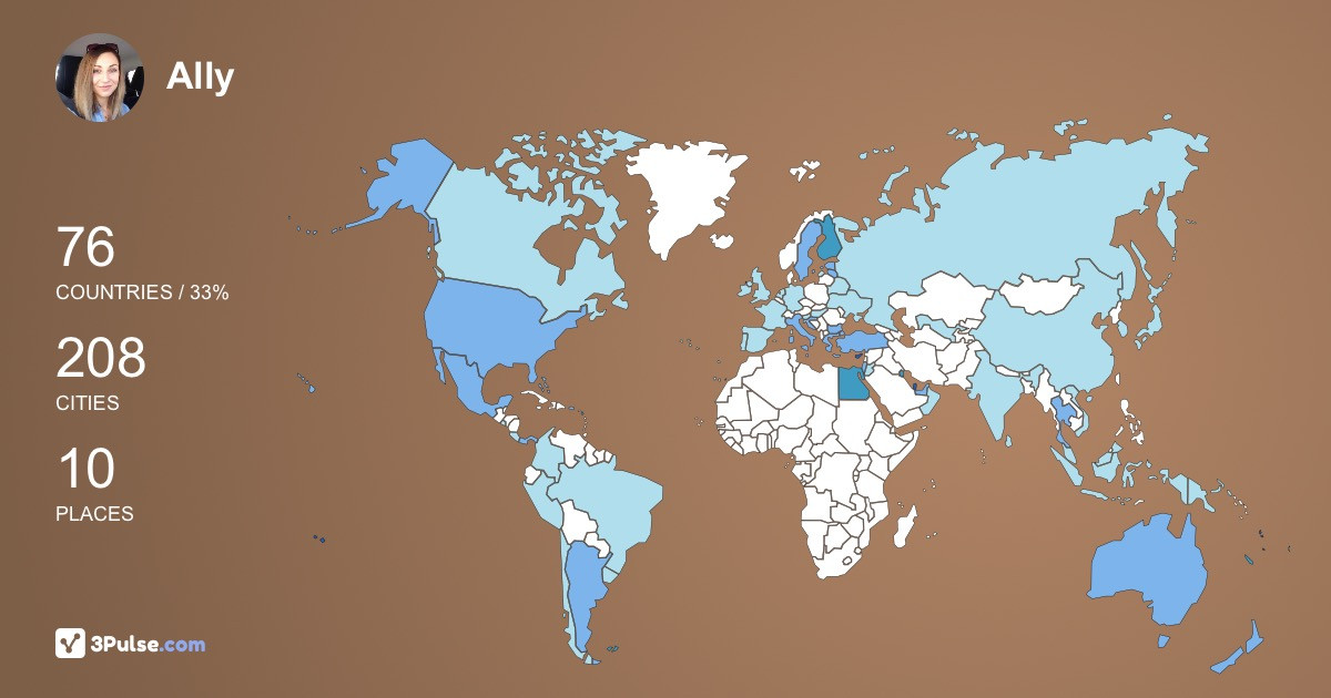 Изображение Карты путешествий Ally InOzland