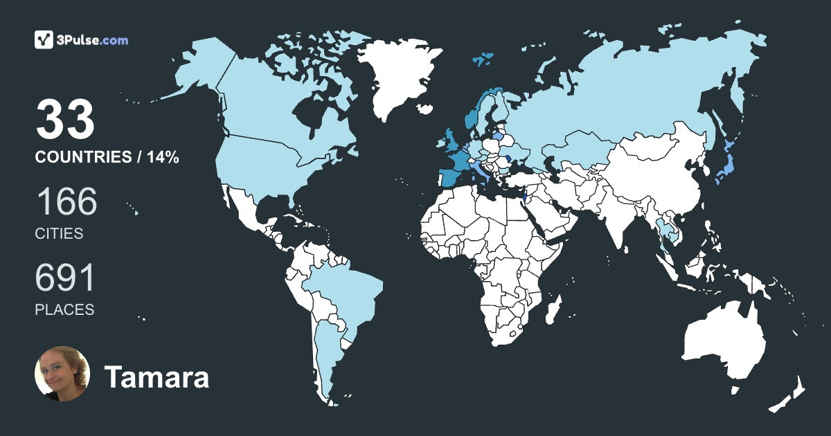Изображение Карты путешествий Tamara Mints