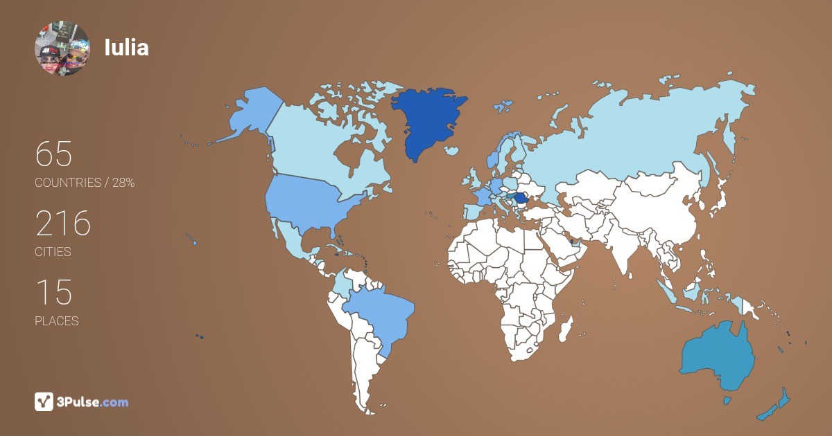 Iulia Paula's Travel Map Image