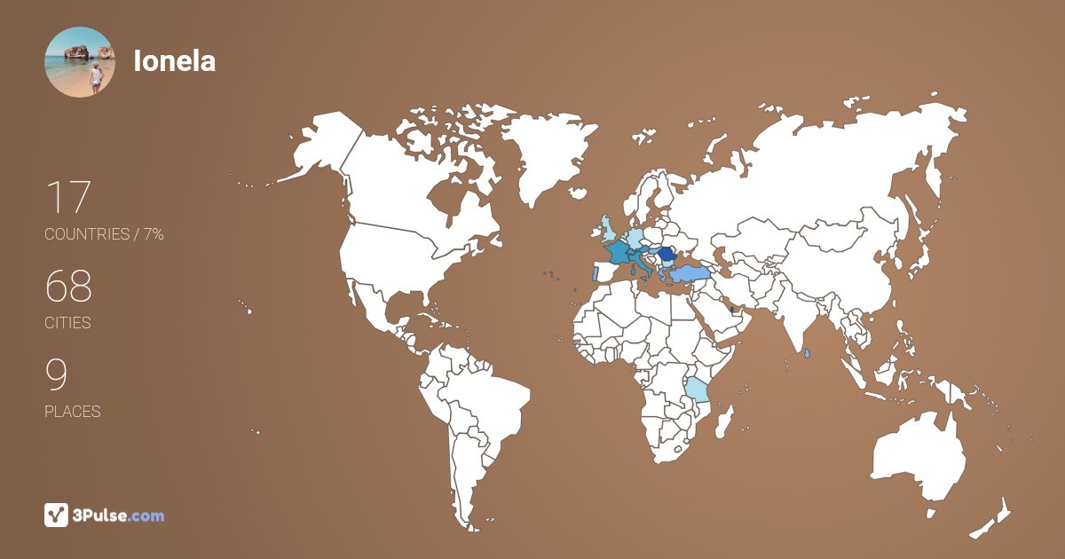 Ionela Dinca's Travel Map Image