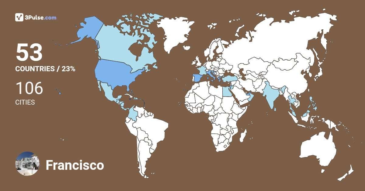 Francisco Fernandes's Travel Map Image