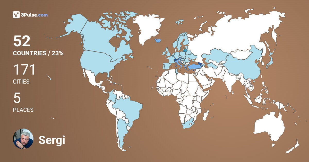 Sergi Kapanadze's Travel Map Image
