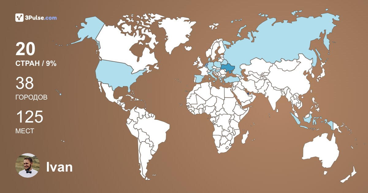 Ivan Valiukh's Travel Map Image