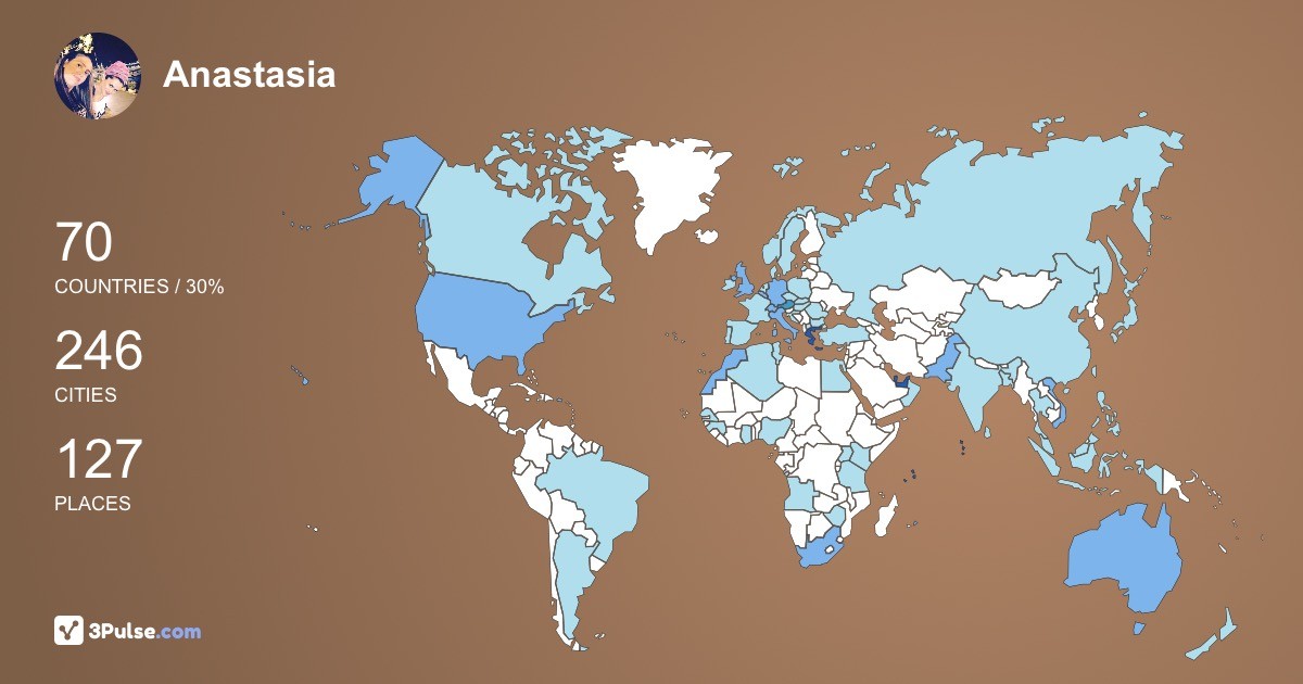 Anastasia Nat's Travel Map Image
