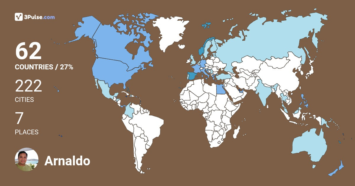 Arnaldo Pueyo's Travel Map Image