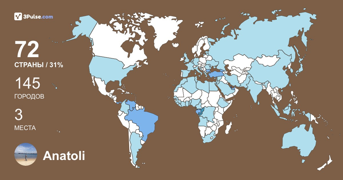 Anatoli Pogosian's Travel Map Image