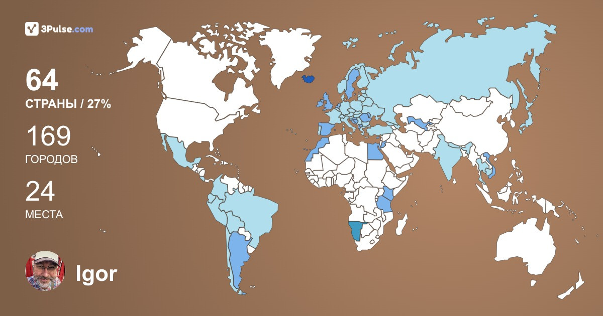 Igor Go's Travel Map Image
