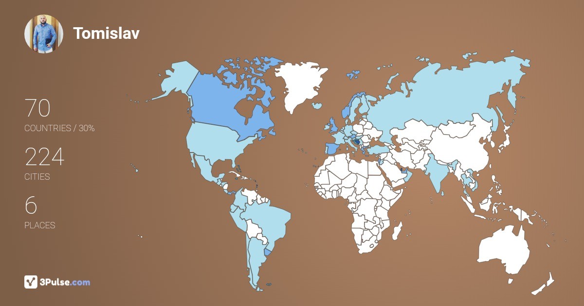 Изображение Карты путешествий Tomislav Tomas