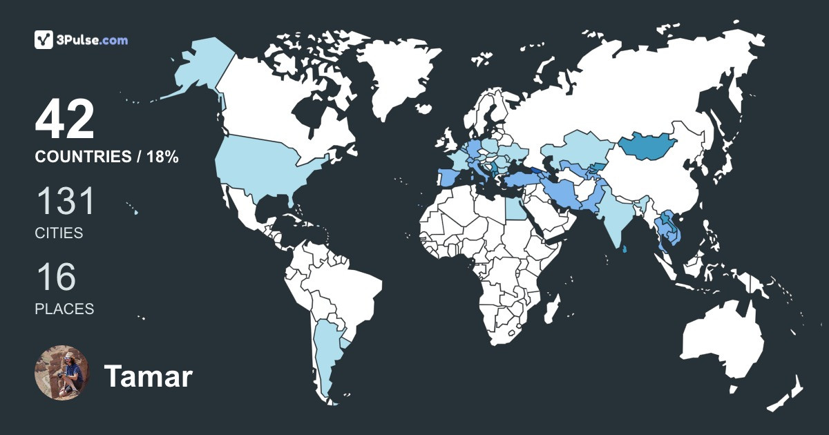 Tamar Kobakhidze's Travel Map Image