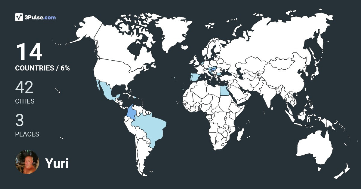 Изображение Карты путешествий Yuri Zane