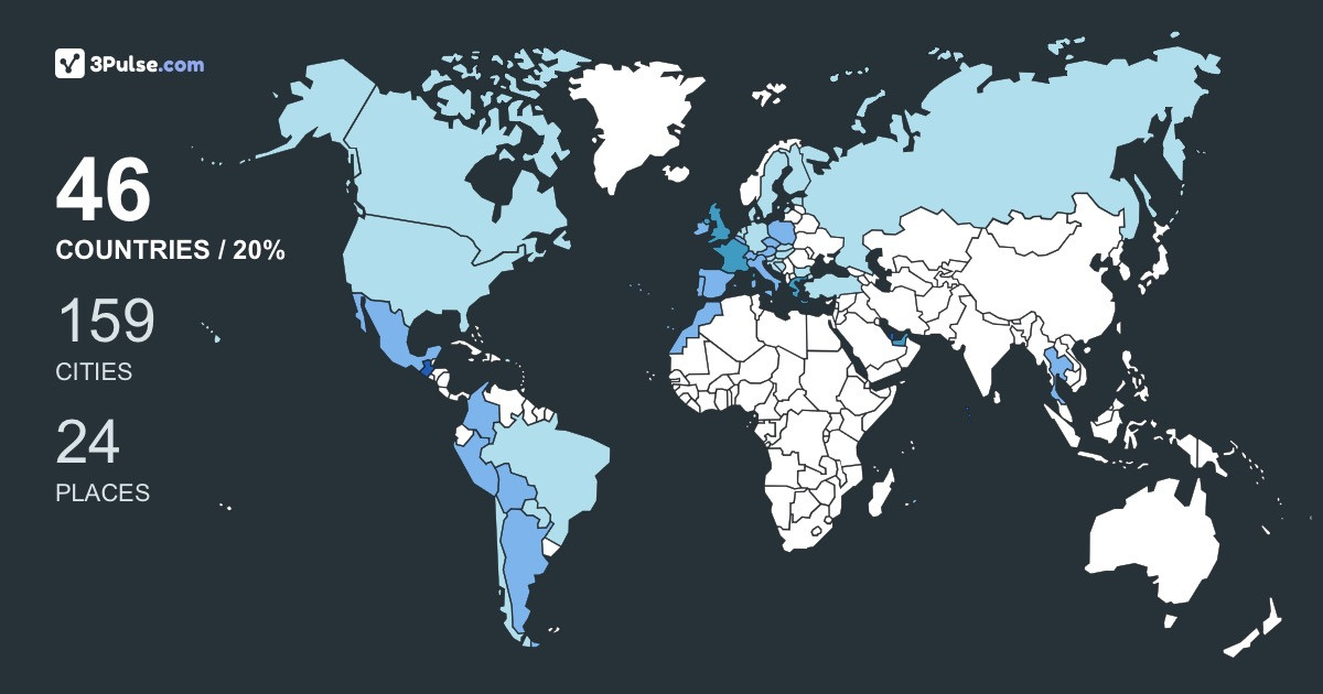 Electra's Travel Map Image