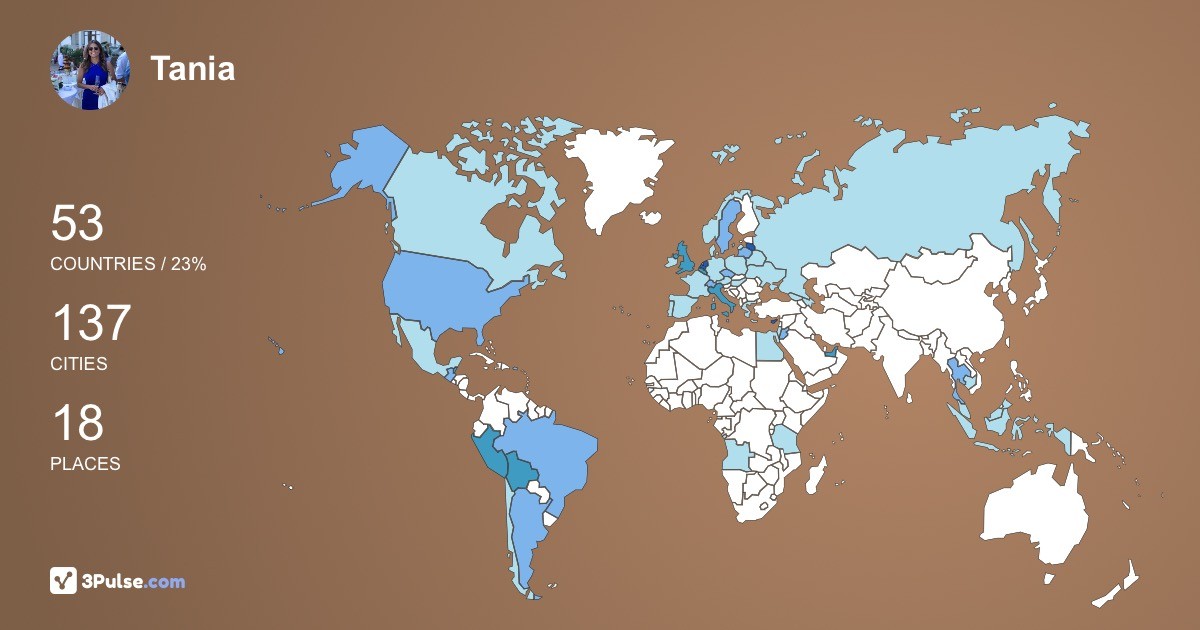 Изображение Карты путешествий Tania Galli