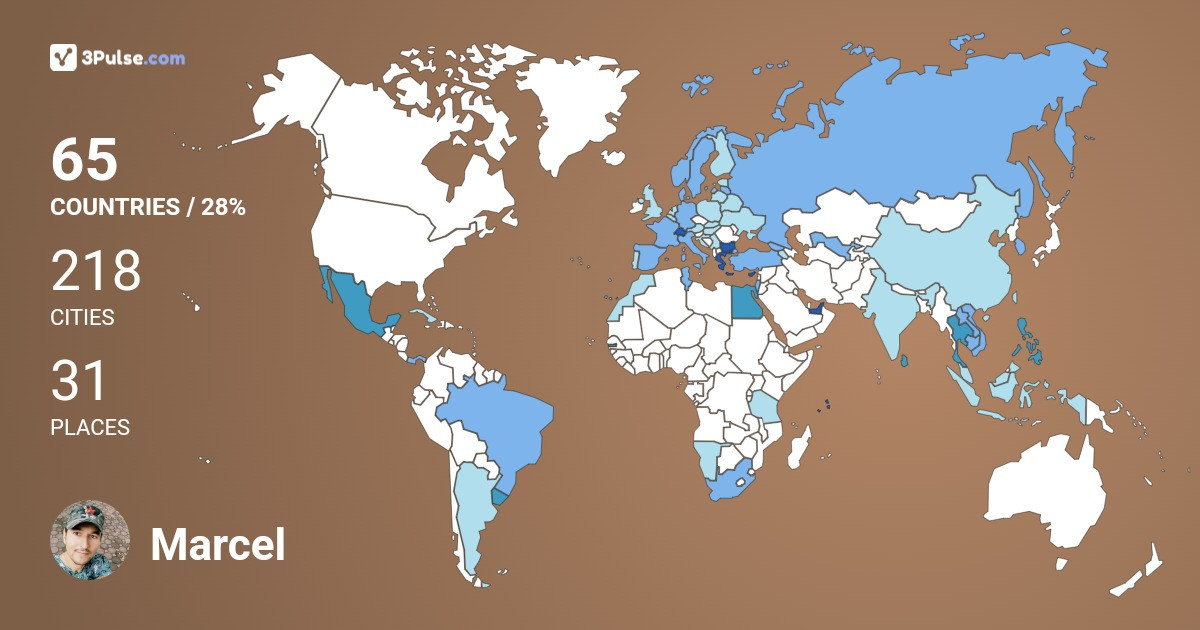 Marcel Stuff's Travel Map Image