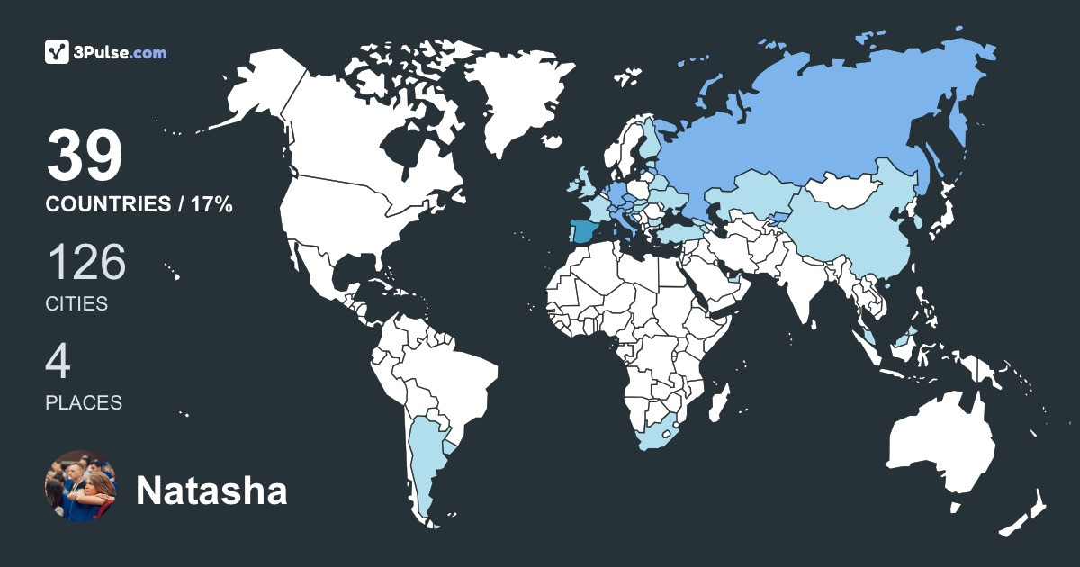 Natasha Prohorova's Travel Map Image