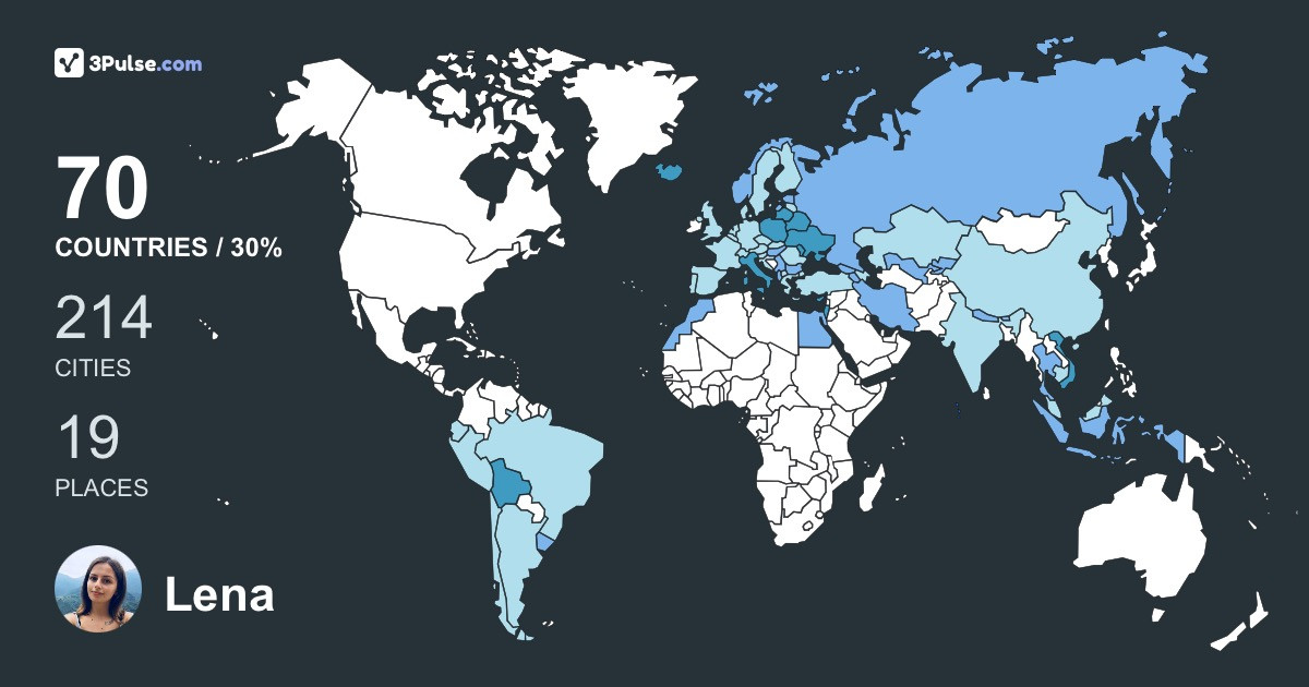 Изображение Карты путешествий Lena Nezhevenko