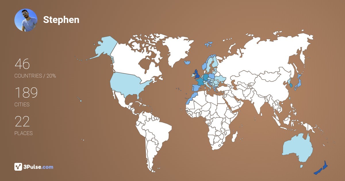 Изображение Карты путешествий Stephen Heselton