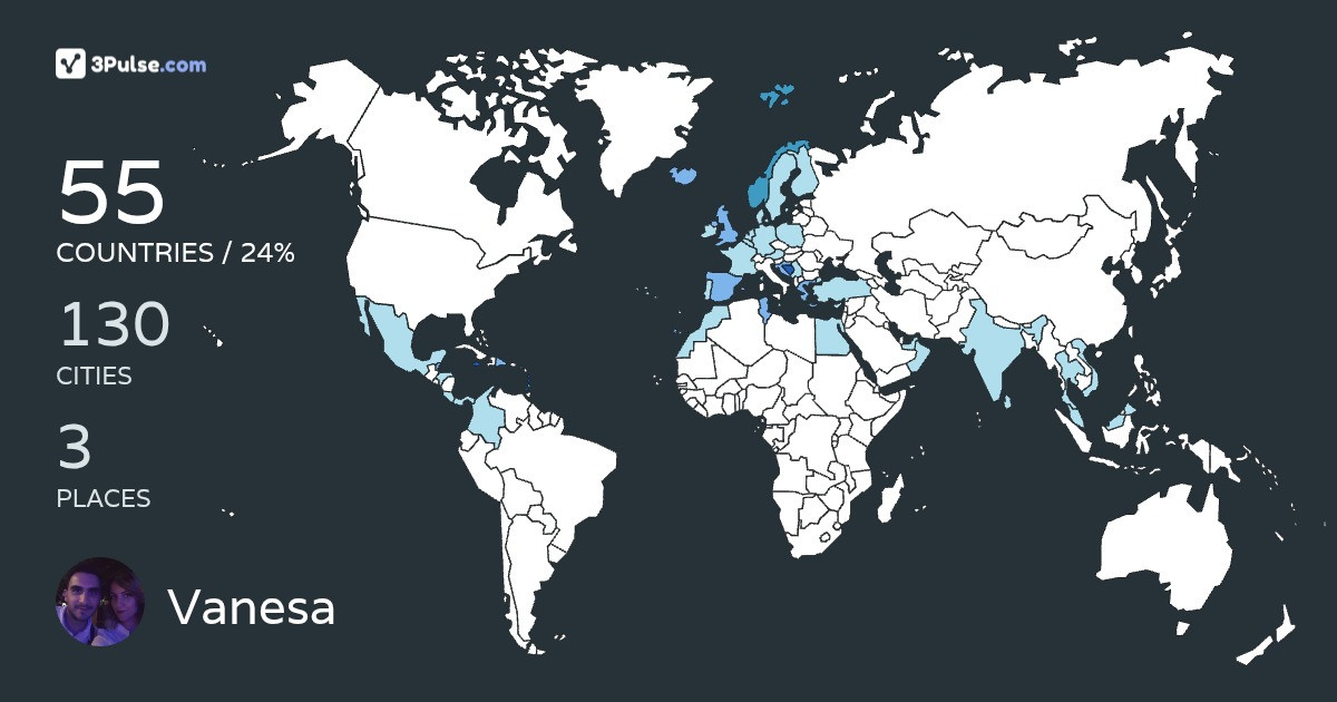 Vanesa Osmankovic's Travel Map Image