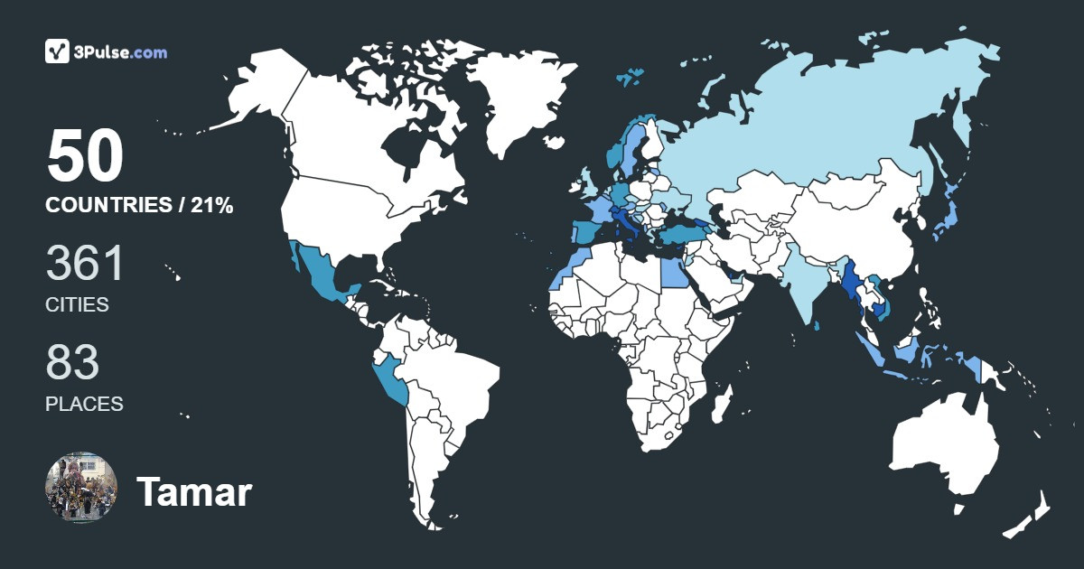 Изображение Карты путешествий Tamar Sarajishvili