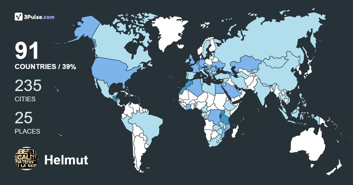 Helmut Weidel's Travel Map Image