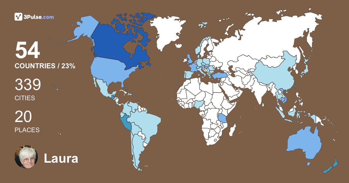 Laura Kilgour's Travel Map Image