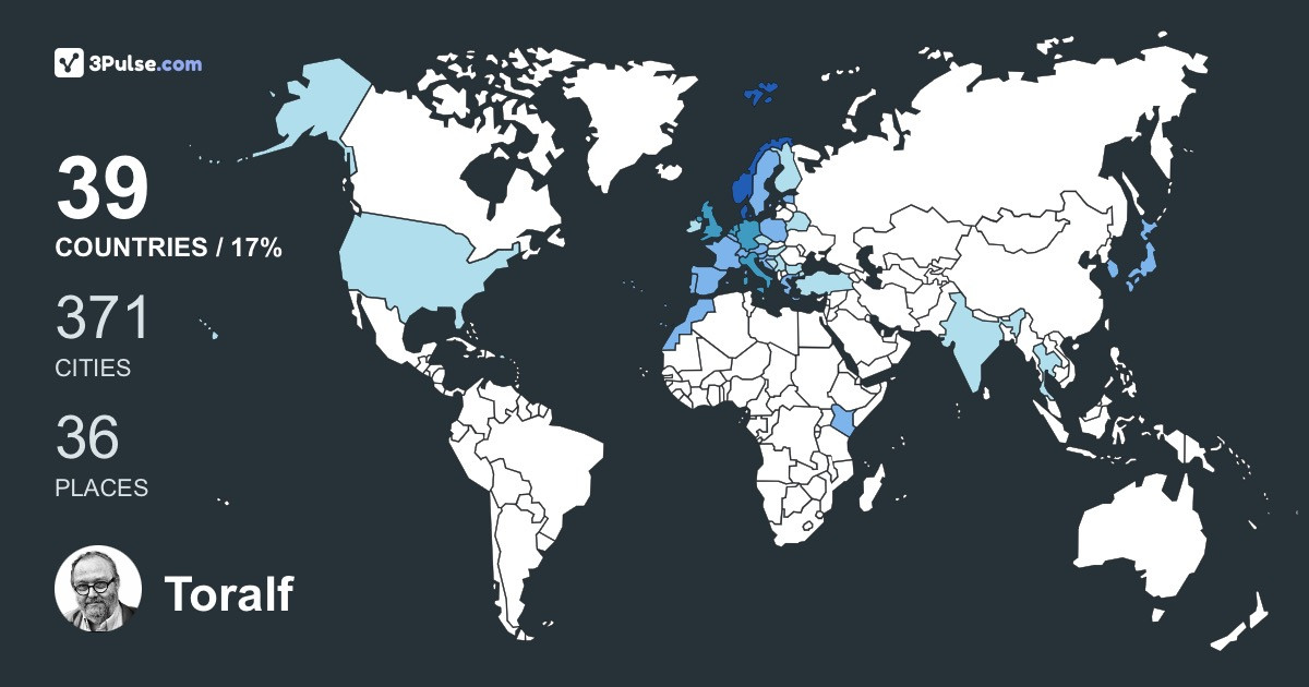 Toralf Sandker's Travel Map Image