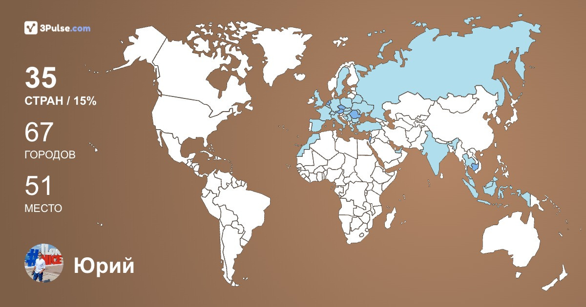 Юрий Максимчук's Travel Map Image