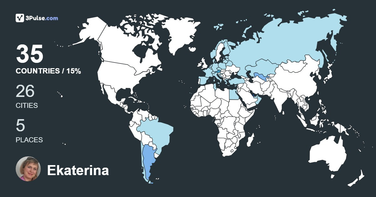 Изображение Карты путешествий Ekaterina Kokorina
