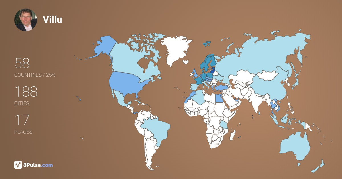Villu Maamagi's Travel Map Image