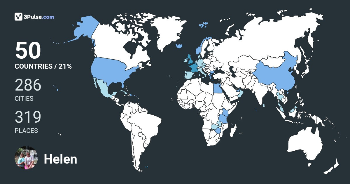 Helen Winter's Travel Map Image
