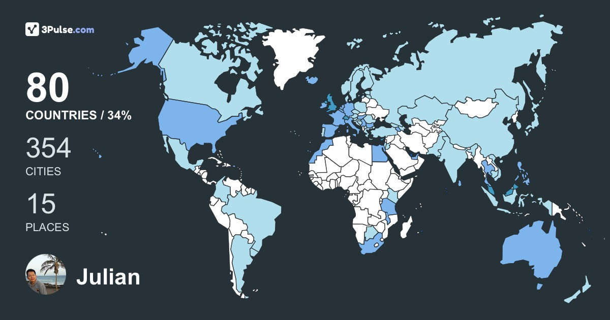 Изображение Карты путешествий Julian Ng