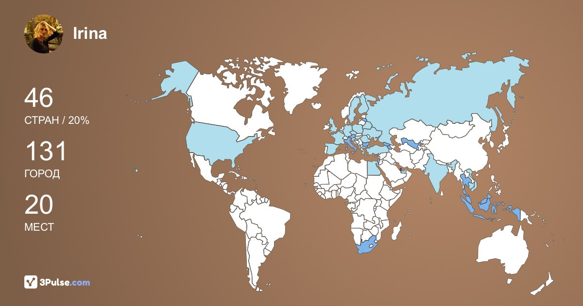 Irina Suvorova's Travel Map Image