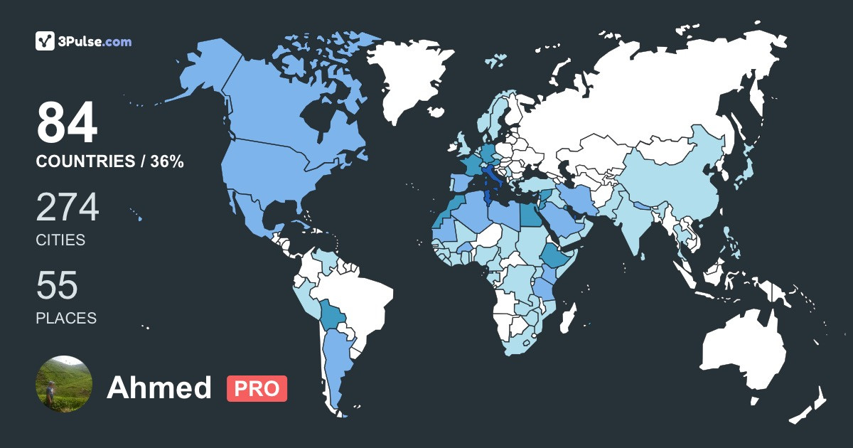 Ahmed Ben-Ameur's Travel Map Image