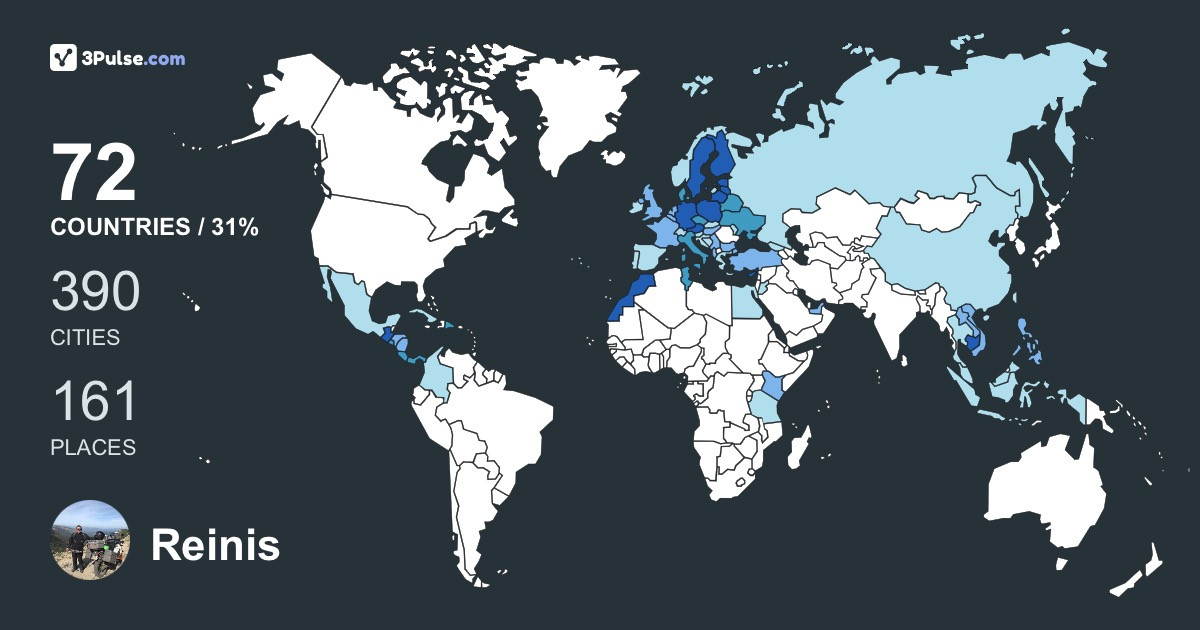 Изображение Карты путешествий Reinis Ptersons