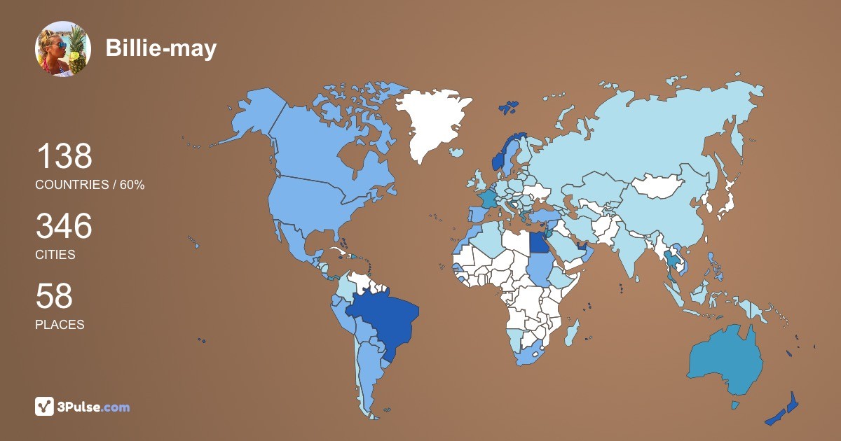 Billie-may Taylr's Travel Map Image
